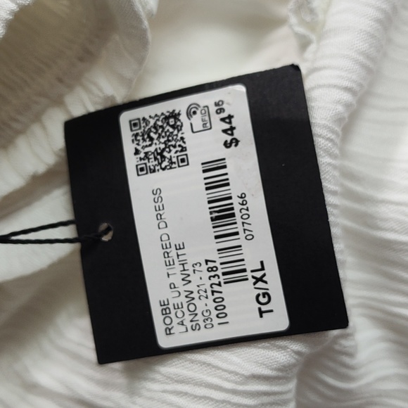 Lace up tiered lined criss cross back sundress - Picture 4 of 4